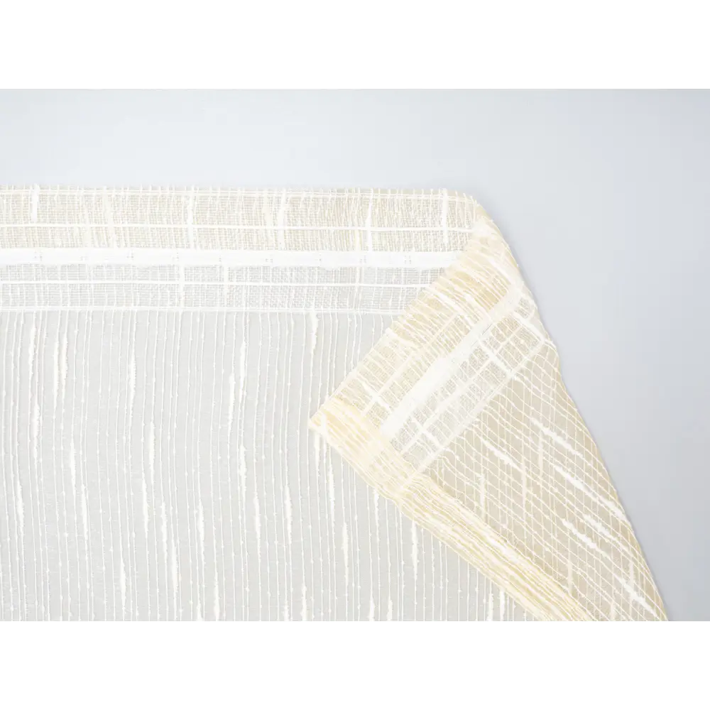 Фото 9 Тюль на шторной ленте Дождик YML2250 400x270 см полоски цвет бежевый