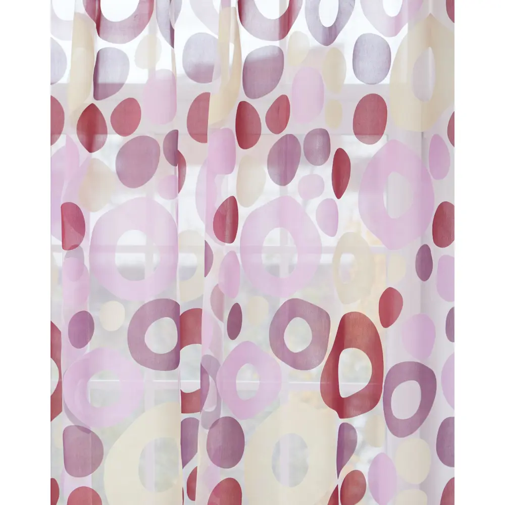 Фото 8 Тюль на шторной ленте Калейдоскоп 260x250 см цвет сиреневый Фото 8 Тюль на шторной ленте Калейдоскоп 260x250 см цвет сиреневый