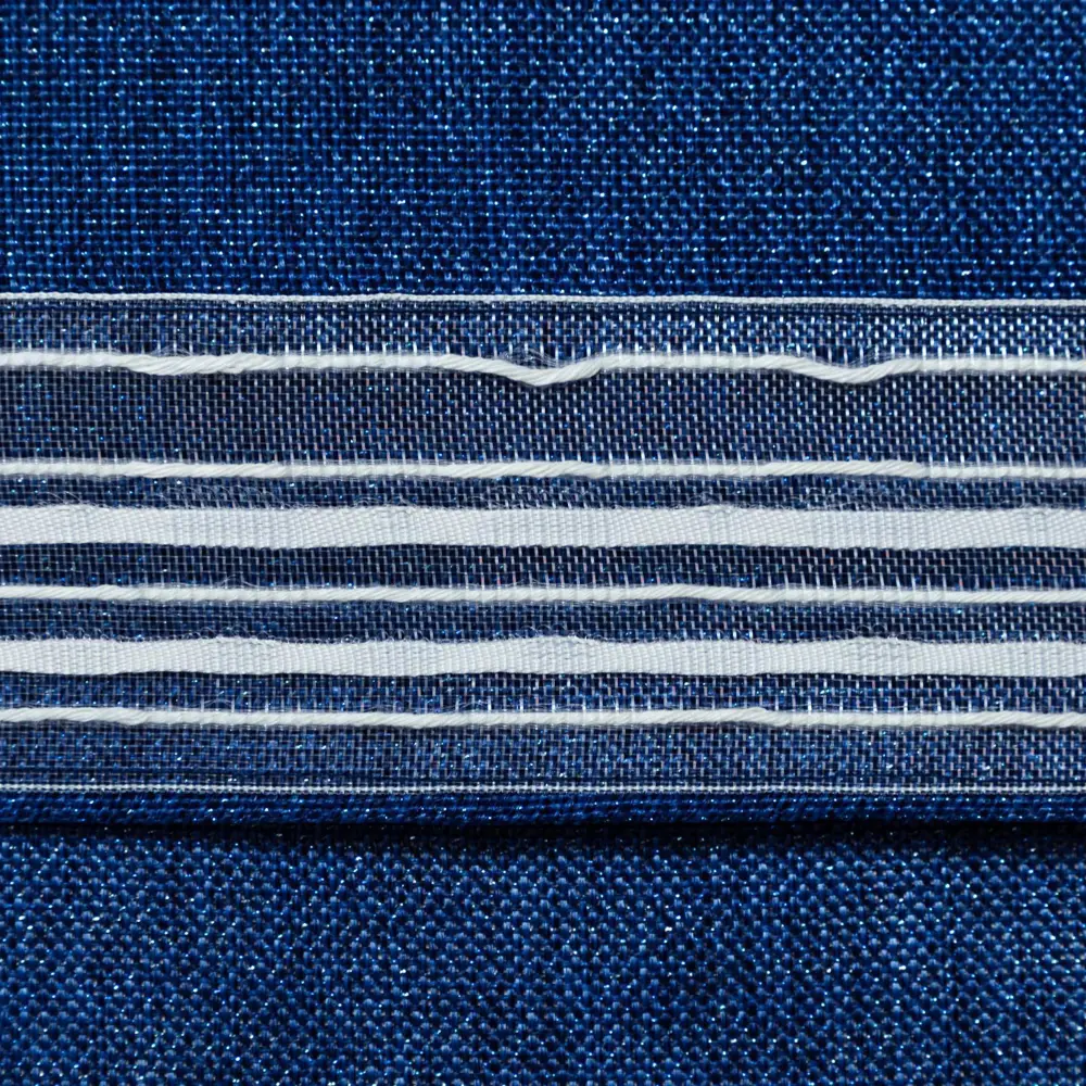 Фото 3 Штора на шторной ленте "Блеск" 290x270 см цвет синий