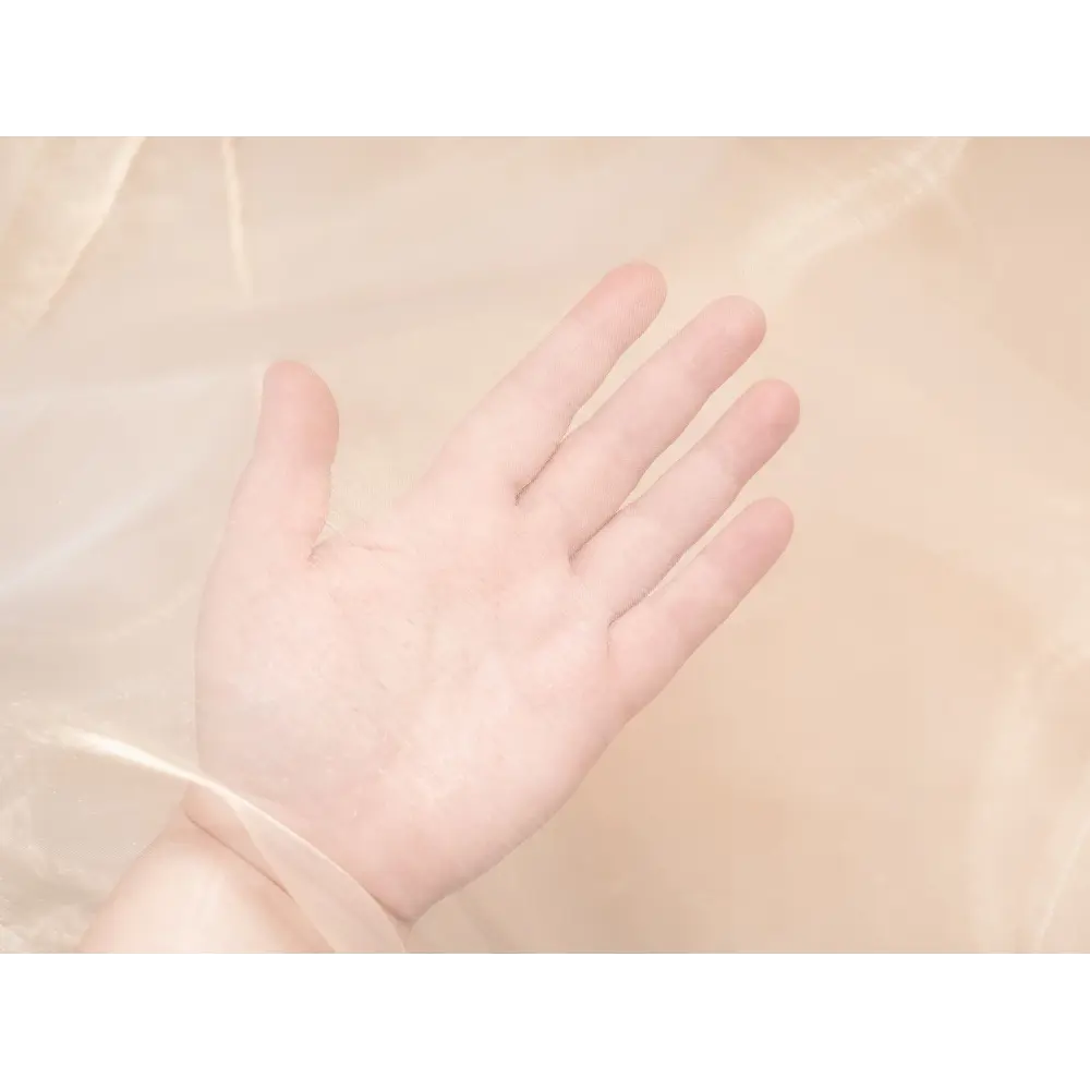 Фото 6 Тюль на шторной ленте органза 300x270 см цвет бежевый Фото 6 Тюль на шторной ленте органза 300x270 см цвет бежевый