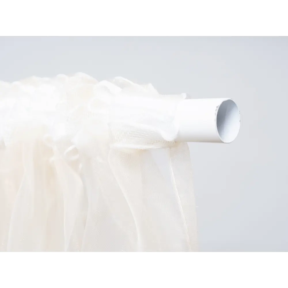 Фото 11 Тюль на шторной ленте органза 300x260 см цвет бежевый Фото 11 Тюль на шторной ленте органза 300x260 см цвет бежевый