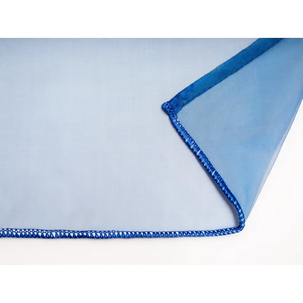 Фото 4 Тюль на шторной ленте органза однотонная 400x250 см цвет синий Фото 4 Тюль на шторной ленте органза однотонная 400x250 см цвет синий