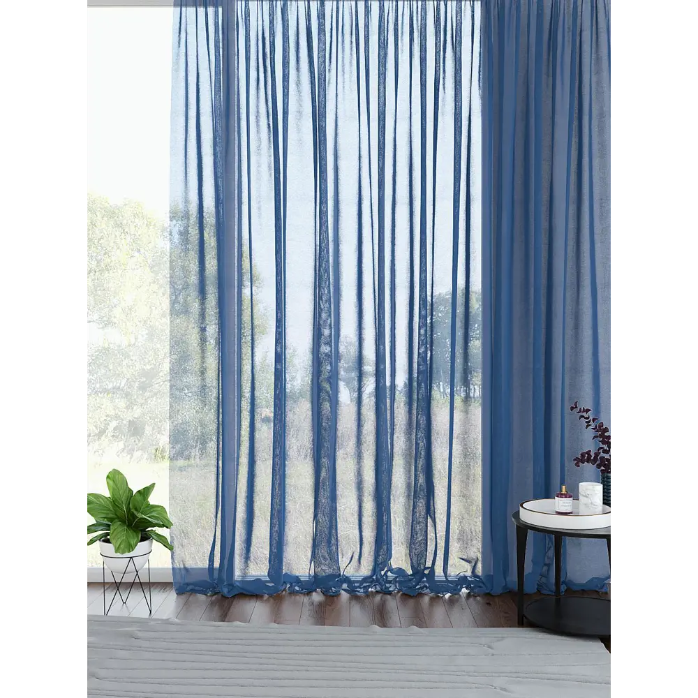 Фото Тюль на шторной ленте Helga Маркот 500x280 цвет синий Фото Тюль на шторной ленте Helga Маркот 500x280 цвет синий