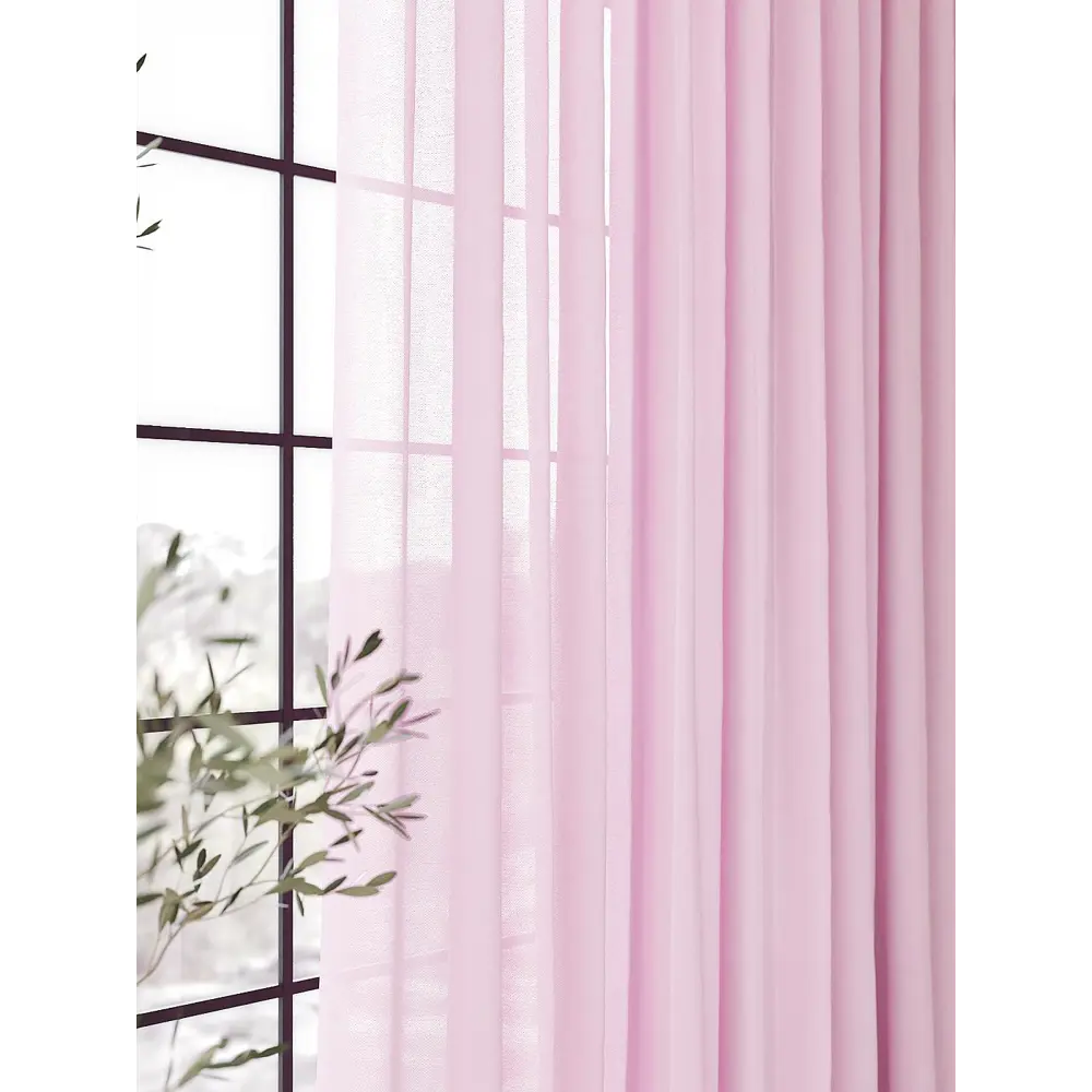 Фото 6 Тюль на шторной ленте Helga Музия 300x310 цвет розовый