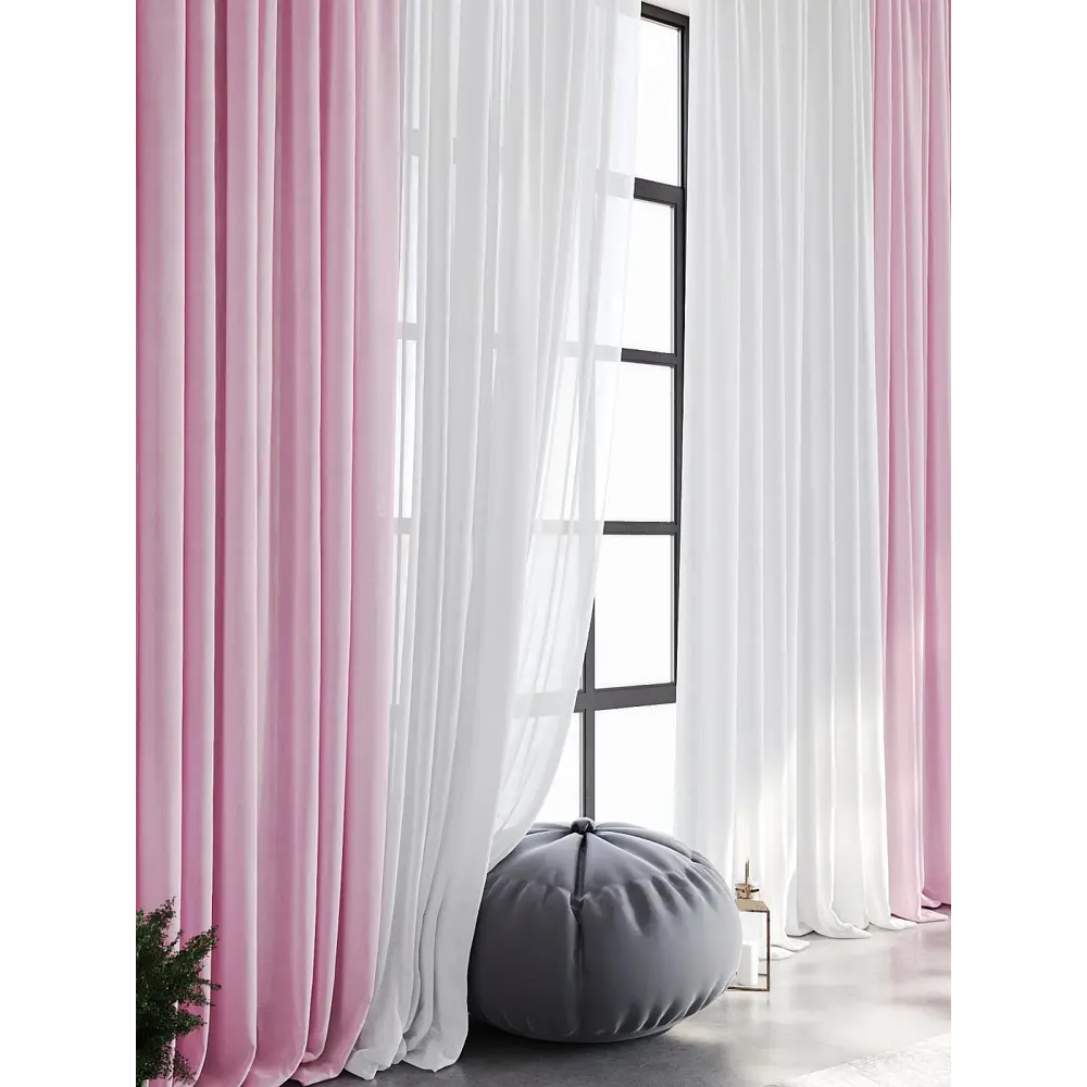 Фото 5 Тюль на шторной ленте Helga Минтон 600x310 цвет розовый Фото 5 Тюль на шторной ленте Helga Минтон 600x310 цвет розовый