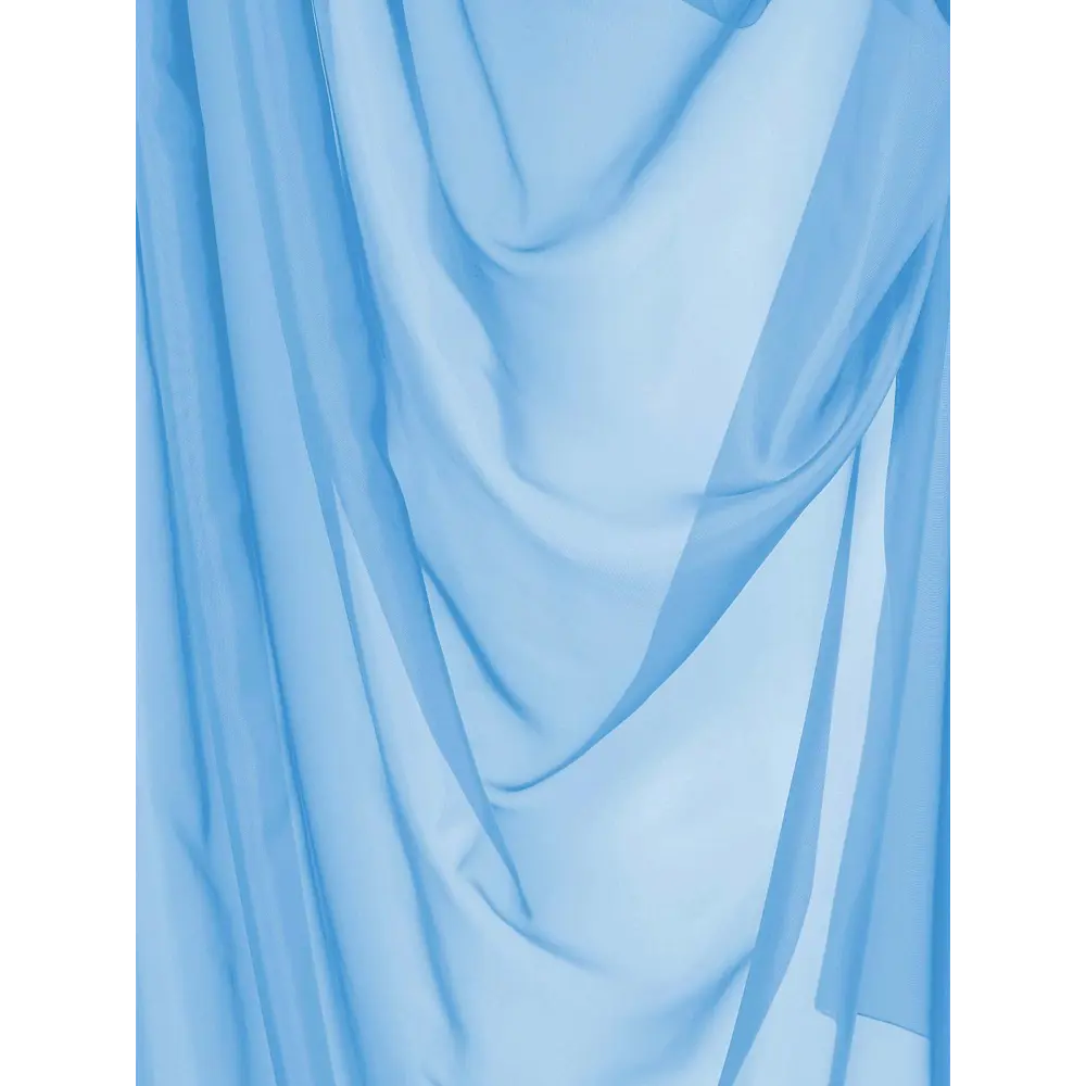 Фото 3 Тюль на шторной ленте Helga Элентис 150x260 цвет голубой