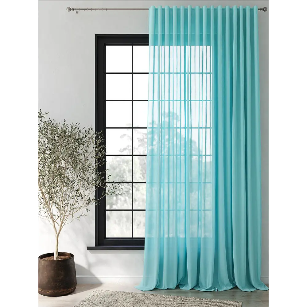 Фото 4 Тюль на шторной ленте Helga Музия 300x310 цвет тиффани Фото 4 Тюль на шторной ленте Helga Музия 300x310 цвет тиффани