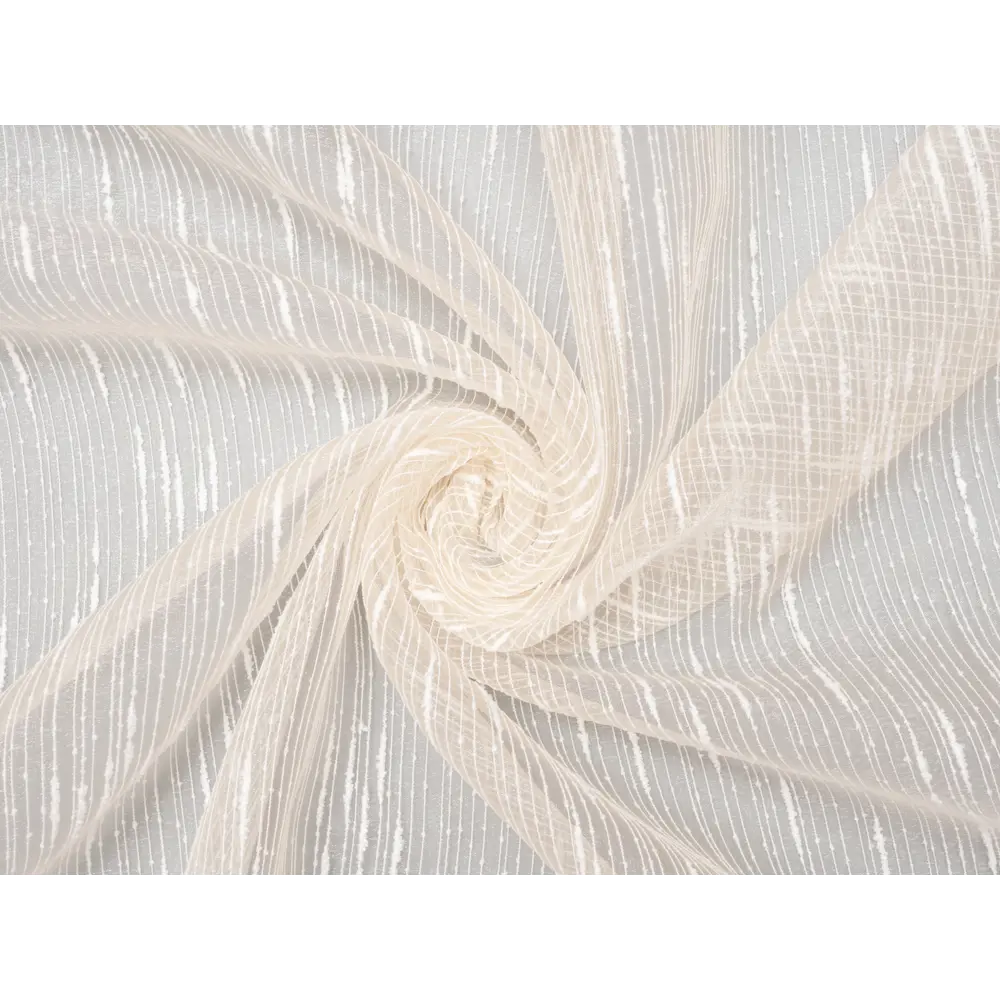 Фото 5 Тюль на шторной ленте Дождик 300x270 цвет слоновая кость