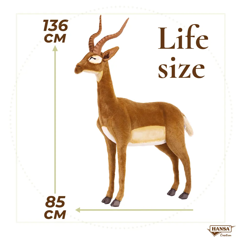 Фото 3 Плюшевая игрушка Импала 3852 Hansa creation 136 см цвет коричневый Фото 3 Плюшевая игрушка Импала 3852 Hansa creation 136 см цвет коричневый