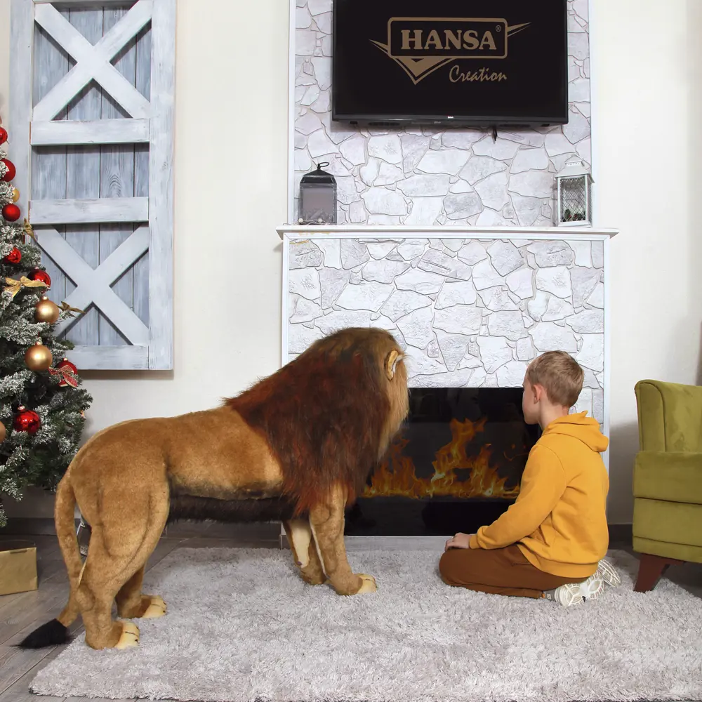 Фото 3 Плюшевая игрушка Лев,120 см 6992 Hansa creation 120 см цвет оранжевый Фото 3 Плюшевая игрушка Лев,120 см 6992 Hansa creation 120 см цвет оранжевый