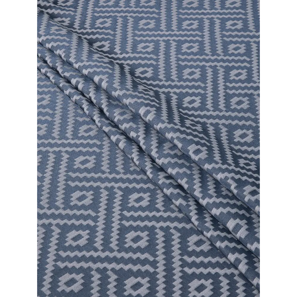 Фото 4 Штора на шторной ленте Ромб 160x260 цвет синий Фото 4 Штора на шторной ленте Ромб 160x260 цвет синий