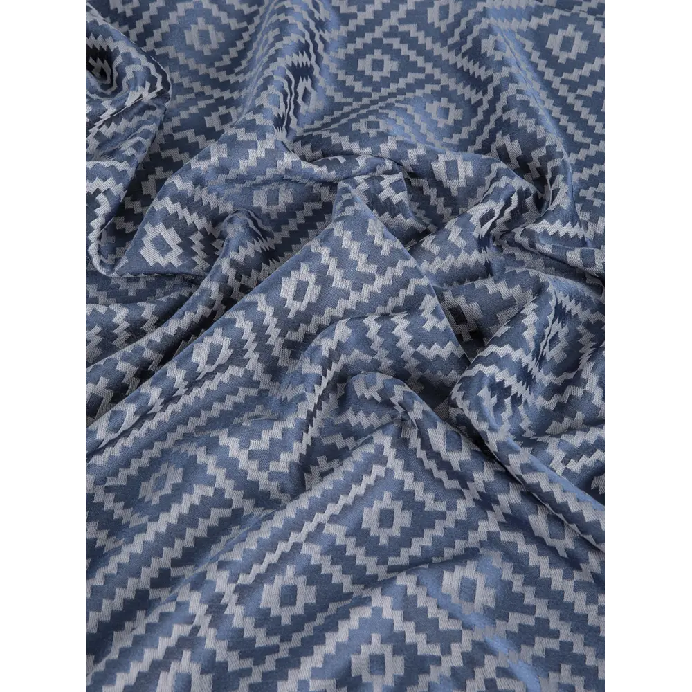 Фото 2 Штора на шторной ленте Ромб 160x260 цвет синий Фото 2 Штора на шторной ленте Ромб 160x260 цвет синий