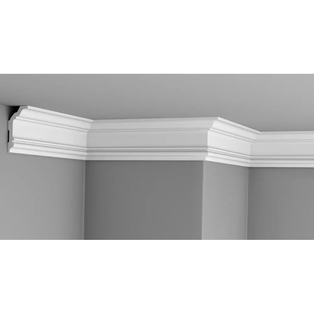 Фото 3 Потолочный плинтус Glanzepol GP-95 2000x40x80мм подходит для натяжного потолка