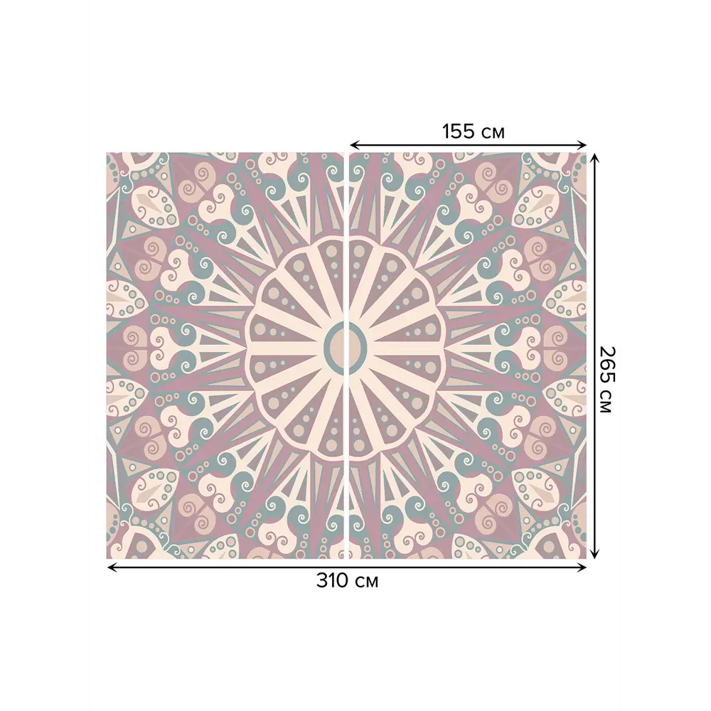 Фото 3 Тюль Joyarty на шторной ленте Круг указаний 310x265 см рисунок вензель цвет коричневый Фото 3 Тюль Joyarty на шторной ленте Круг указаний 310x265 см рисунок вензель цвет коричневый