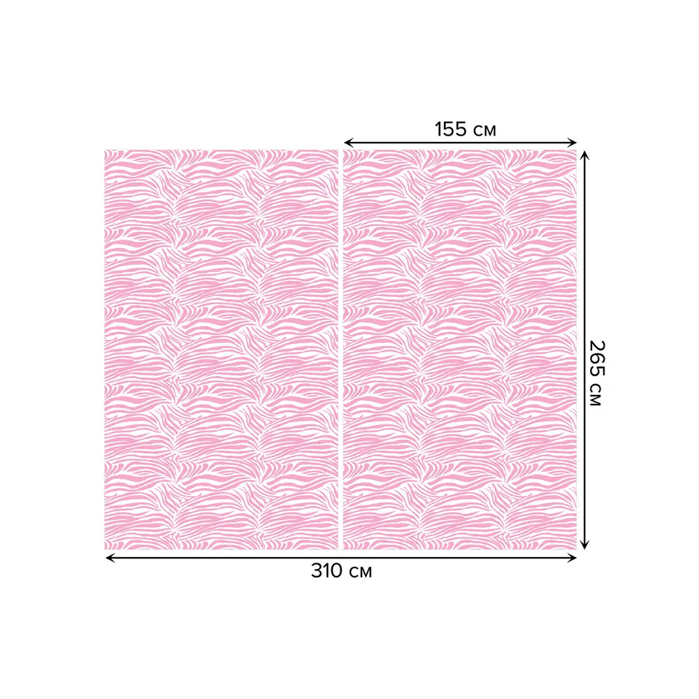 Фото 3 Тюль Joyarty на шторной ленте Нежные волны 310x265 см цвет розовый