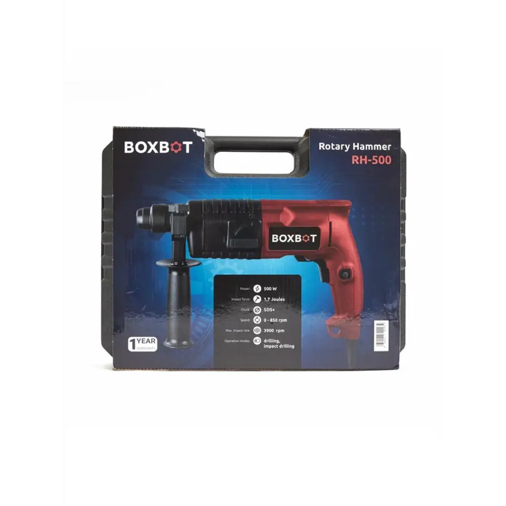 Фото 10 Перфоратор сетевой SDS Plus Boxbot RH-500, 500 Вт, 1.7 Дж Фото 10 Перфоратор сетевой SDS Plus Boxbot RH-500, 500 Вт, 1.7 Дж