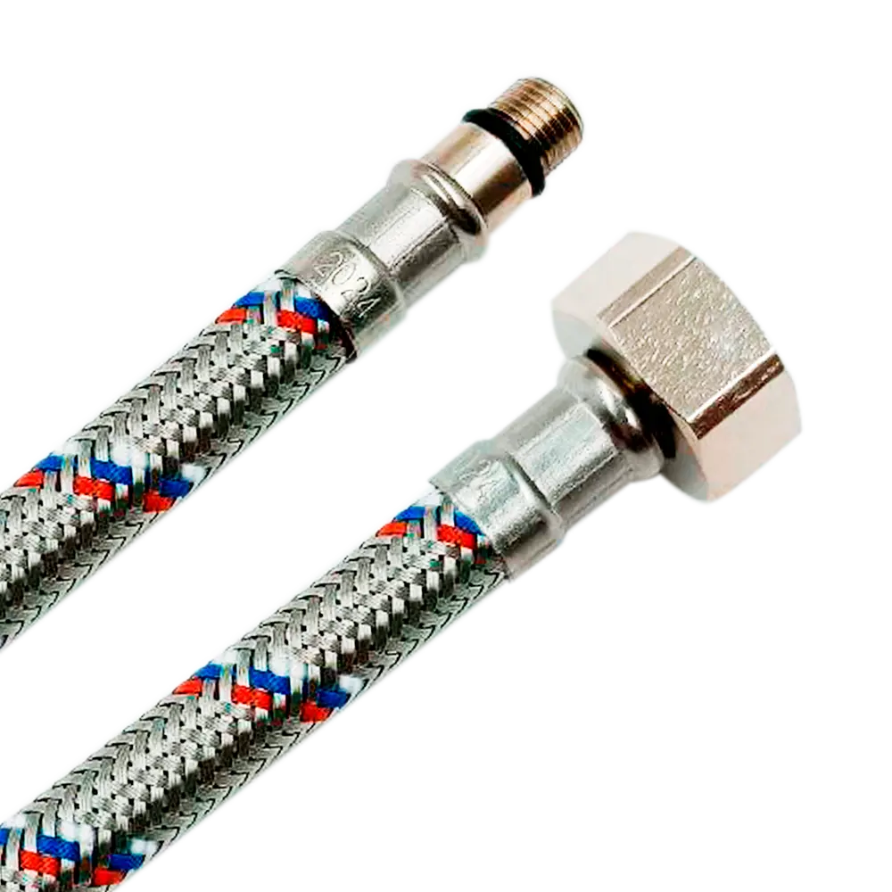Фото Гибкая подводка для воды Ростерм 1/2" М10x15 150 см НР-ВР Фото Гибкая подводка для воды Ростерм 1/2" М10x15 150 см НР-ВР