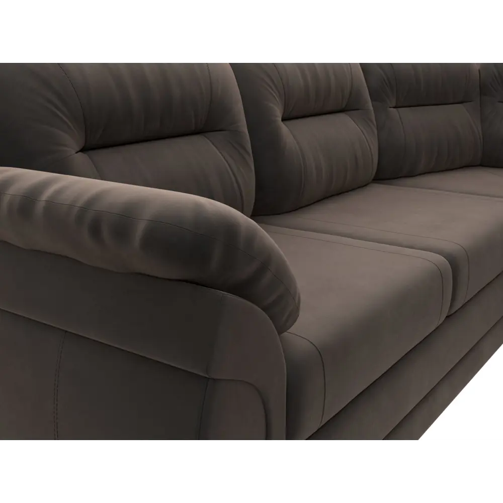 Фото 3 Диван Лига Диванов Бруклин 29404 295x104x200 см велюр цвет коричневый Фото 3 Диван Лига Диванов Бруклин 29404 295x104x200 см велюр цвет коричневый