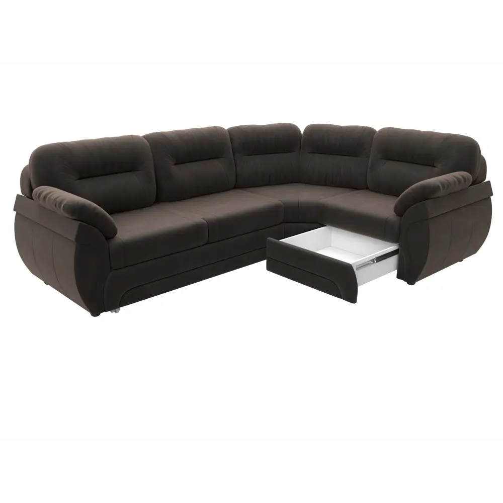 Фото 8 Диван Лига Диванов Бруклин 29404 295x104x200 см велюр цвет коричневый Фото 8 Диван Лига Диванов Бруклин 29404 295x104x200 см велюр цвет коричневый