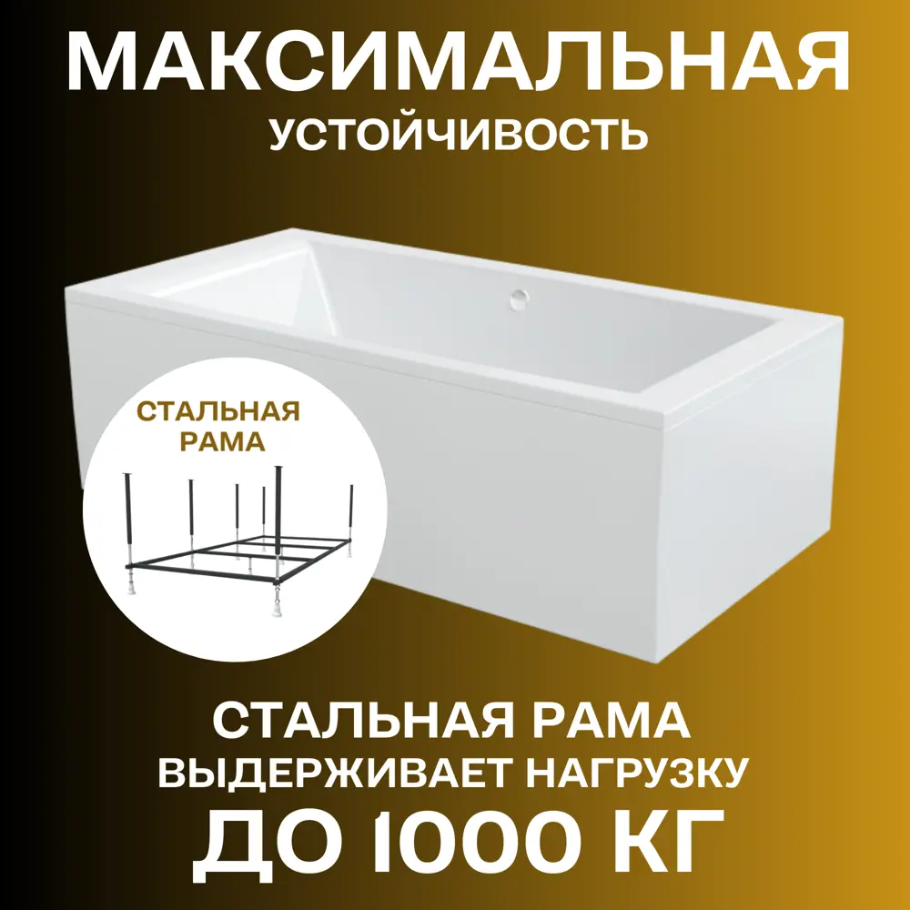 Фото 3 Прямоугольная ванна 1marka AELITA 01аэ2010кп_nvsb акрил 200x100см