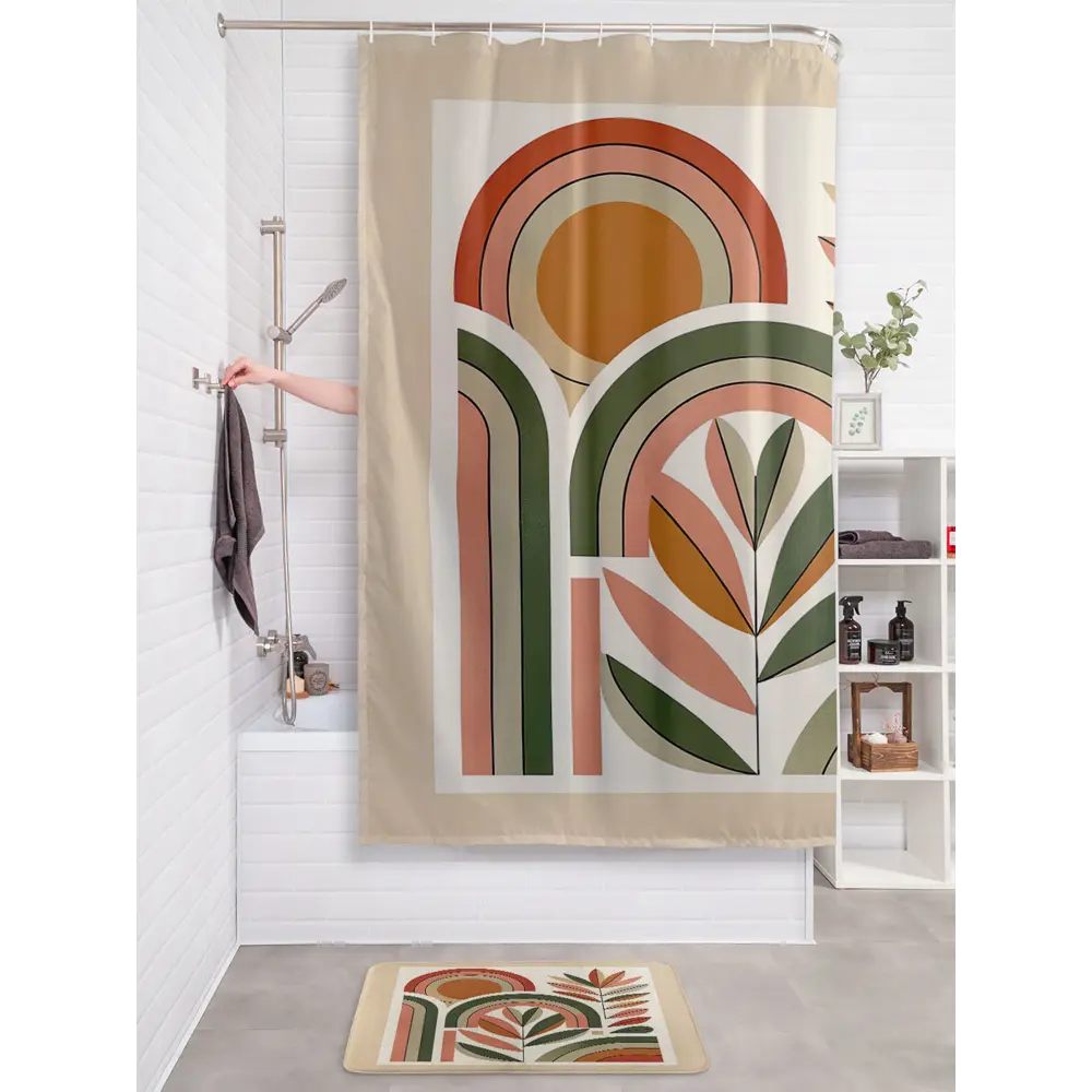 Фото 4 Шторка для ванной комнаты JOYARTY sc_429424 200x180см цвет разноцветный
