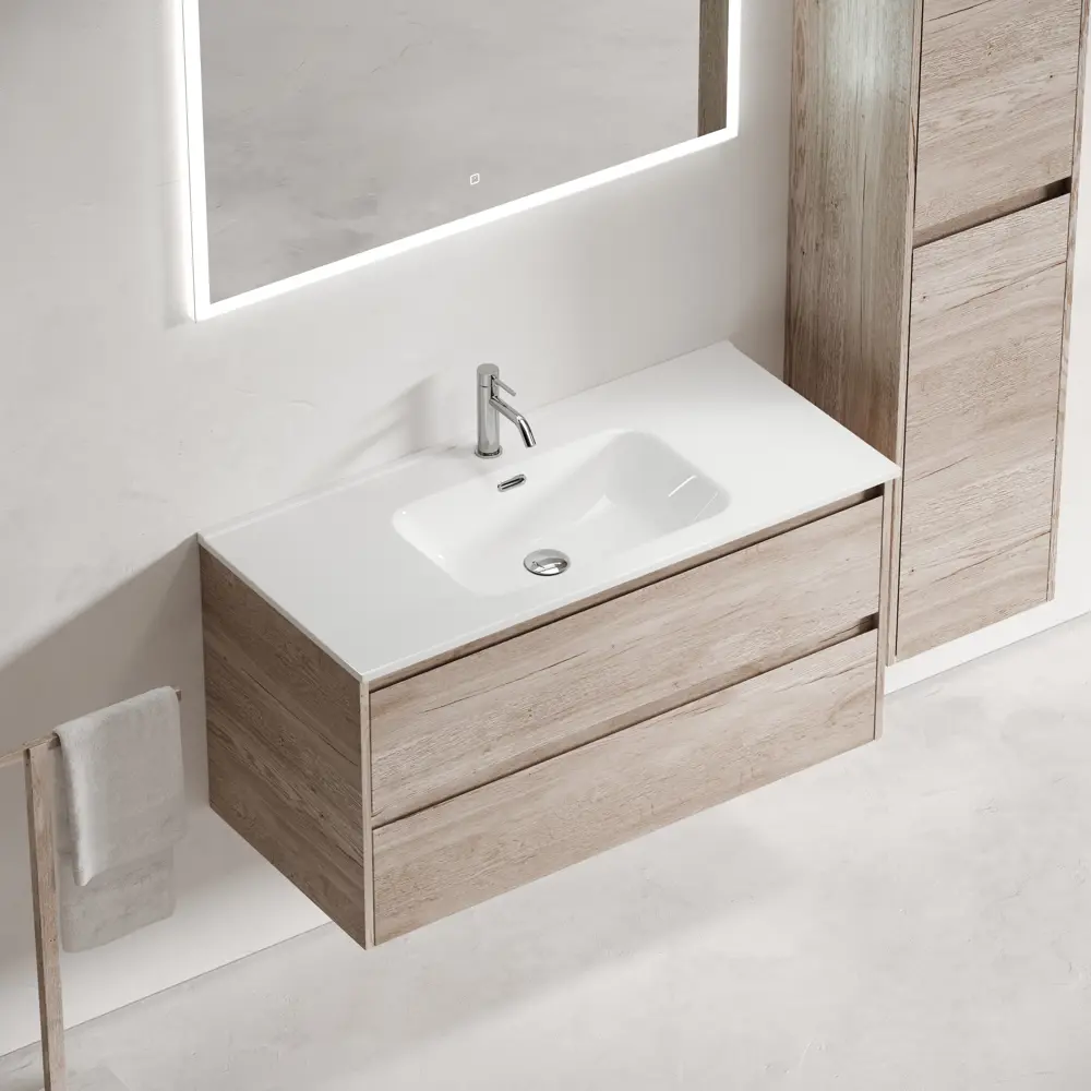 Фото 3 Тумба подвесная SANCOS Libra LB1EG 99x45x50 c двумя ящиками оснащенными доводчиками, дуб галифакс натуральный Фото 3 Тумба подвесная SANCOS Libra LB1EG 99x45x50 c двумя ящиками оснащенными доводчиками, дуб галифакс натуральный