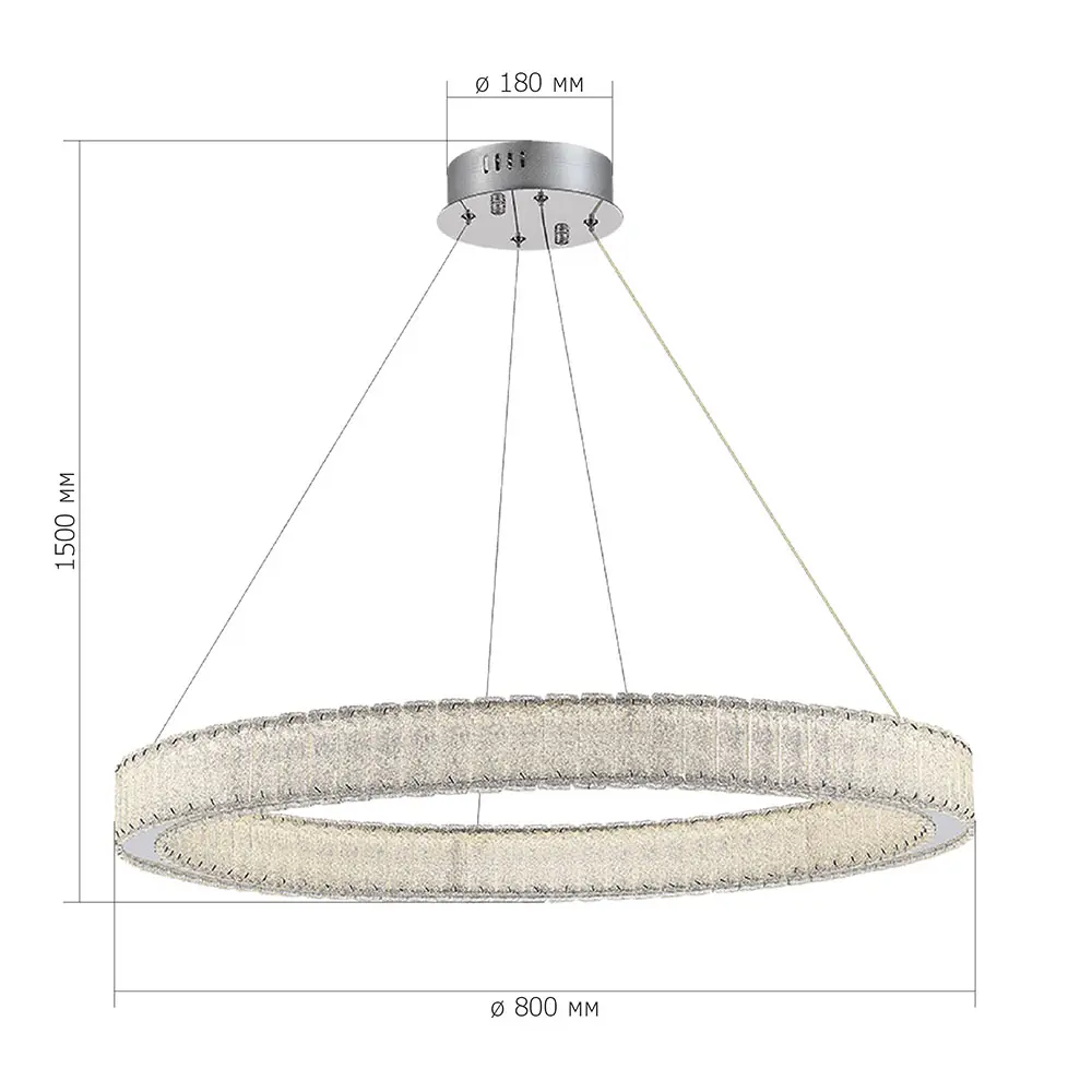 Фото 4 Люстра подвесная светодиодная ST Luce Latozzo Sl6008.123.01 14 м² теплый белый (желтый) свет цвет хром Фото 4 Люстра подвесная светодиодная ST Luce Latozzo Sl6008.123.01 14 м² теплый белый (желтый) свет цвет хром