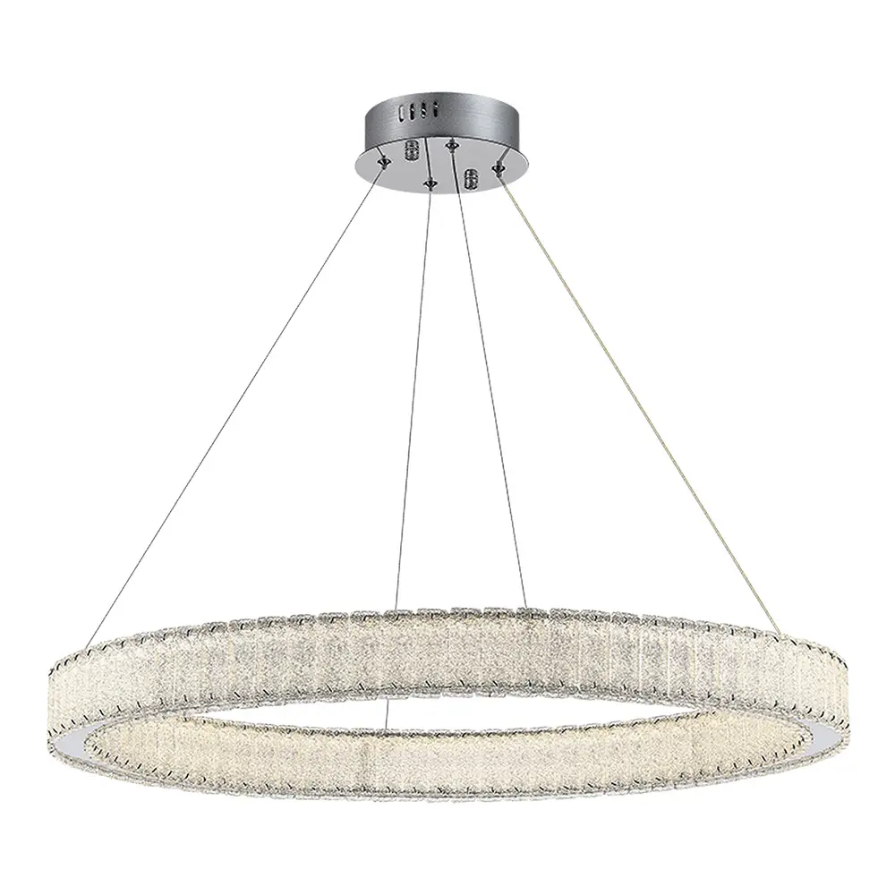 Фото Люстра подвесная светодиодная ST Luce Latozzo Sl6008.123.01 14 м² теплый белый (желтый) свет цвет хром Фото Люстра подвесная светодиодная ST Luce Latozzo Sl6008.123.01 14 м² теплый белый (желтый) свет цвет хром
