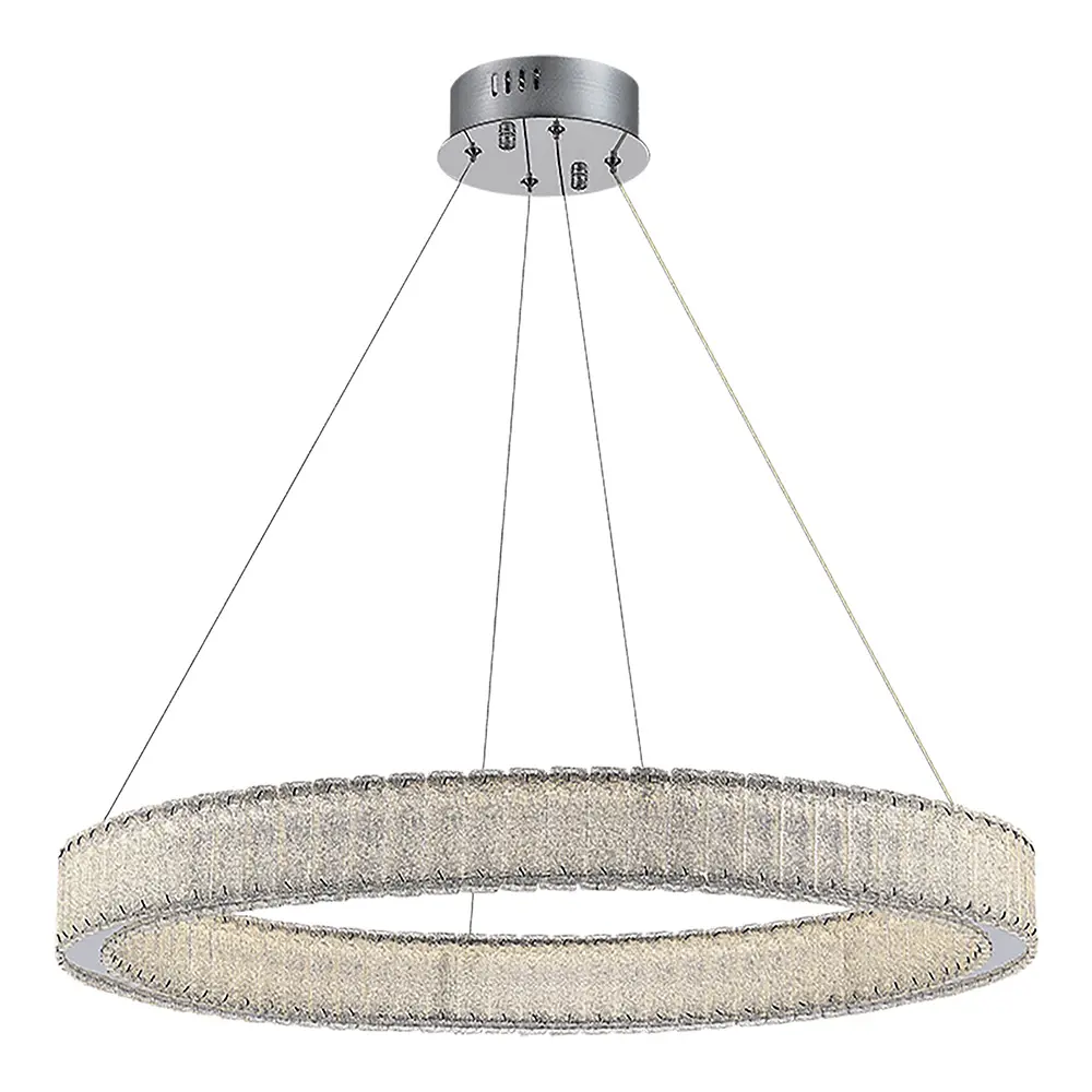 Фото 2 Люстра подвесная светодиодная ST Luce Latozzo Sl6008.123.01 14 м² теплый белый (желтый) свет цвет хром Фото 2 Люстра подвесная светодиодная ST Luce Latozzo Sl6008.123.01 14 м² теплый белый (желтый) свет цвет хром
