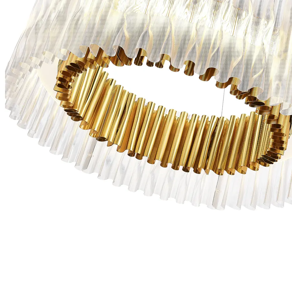 Фото 3 Светильник подвесной светодиодный ST Luce Nazare Sl6012.203.01 25 м² теплый белый (желтый) свет цвет золотистый Фото 3 Светильник подвесной светодиодный ST Luce Nazare Sl6012.203.01 25 м² теплый белый (желтый) свет цвет золотистый