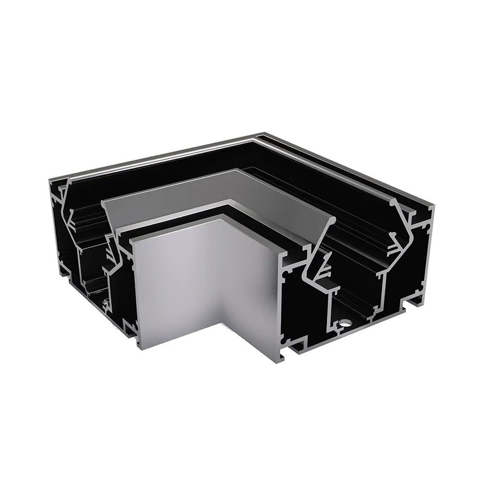 Фото Коннектор St Luce St047.199.00 угловой жесткий для соединения трековых шинопроводов однофазный цвет черный