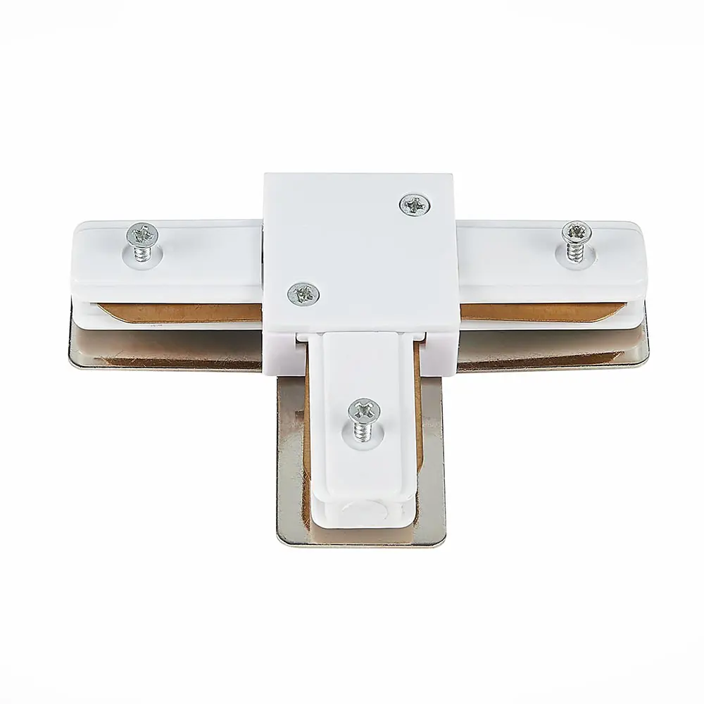 Фото Коннектор St Luce St002.539.00 т-образный жесткий для соединения трековых шинопроводов однофазный цвет белый