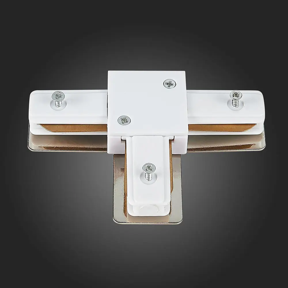 Фото 4 Коннектор St Luce St002.539.00 т-образный жесткий для соединения трековых шинопроводов однофазный цвет белый