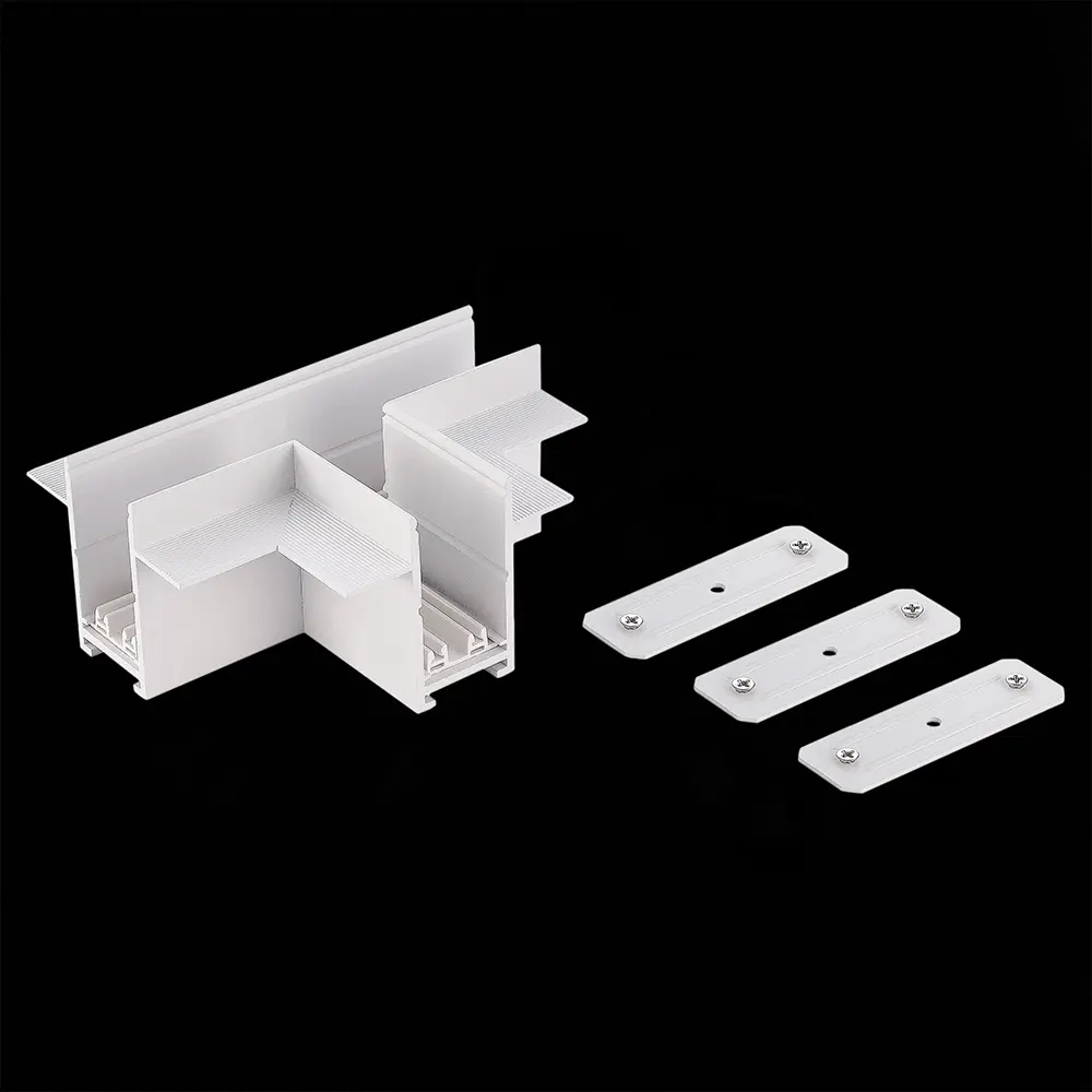 Фото 2 Коннектор St Luce St021.522.22 т-образный жесткий для соединения трековых шинопроводов однофазный цвет белый