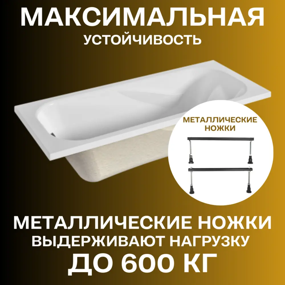 Фото 5 Прямоугольная ванна 1marka CLASSIC 01кл1570Акс1_nvsb акрил 150x70см Фото 5 Прямоугольная ванна 1marka CLASSIC 01кл1570Акс1_nvsb акрил 150x70см