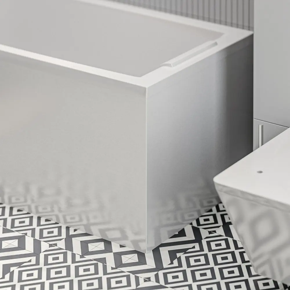 Фото Экран под ванну Marka one Flat 02бфл70л_nvsb 70x3см цвет белый Фото Экран под ванну Marka one Flat 02бфл70л_nvsb 70x3см цвет белый