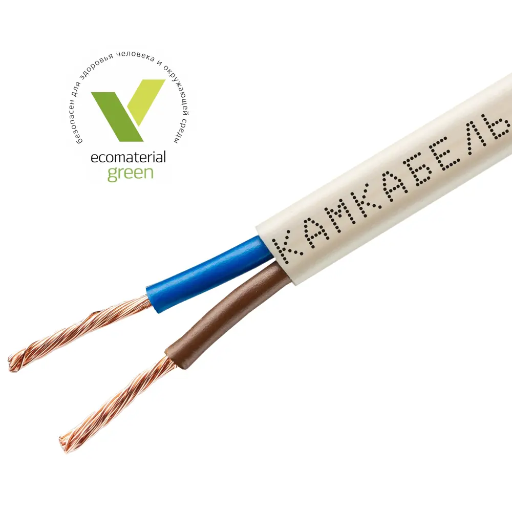 Фото 2 Провод Камкабель ШВВП 2x0.5 100 м ГОСТ цвет белый Фото 2 Провод Камкабель ШВВП 2x0.5 100 м ГОСТ цвет белый