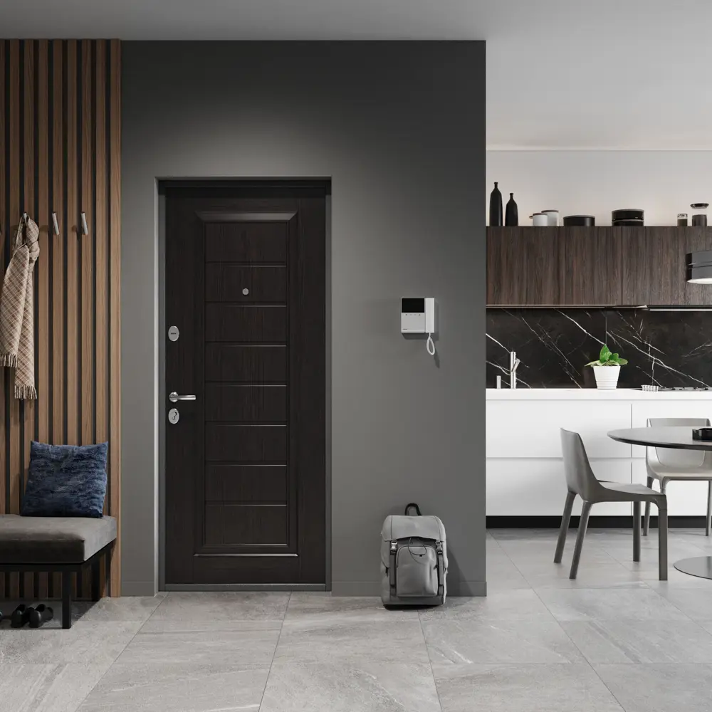 Фото 16 Дверь входная металлическая Альта 95x205 см левая дуб угольный