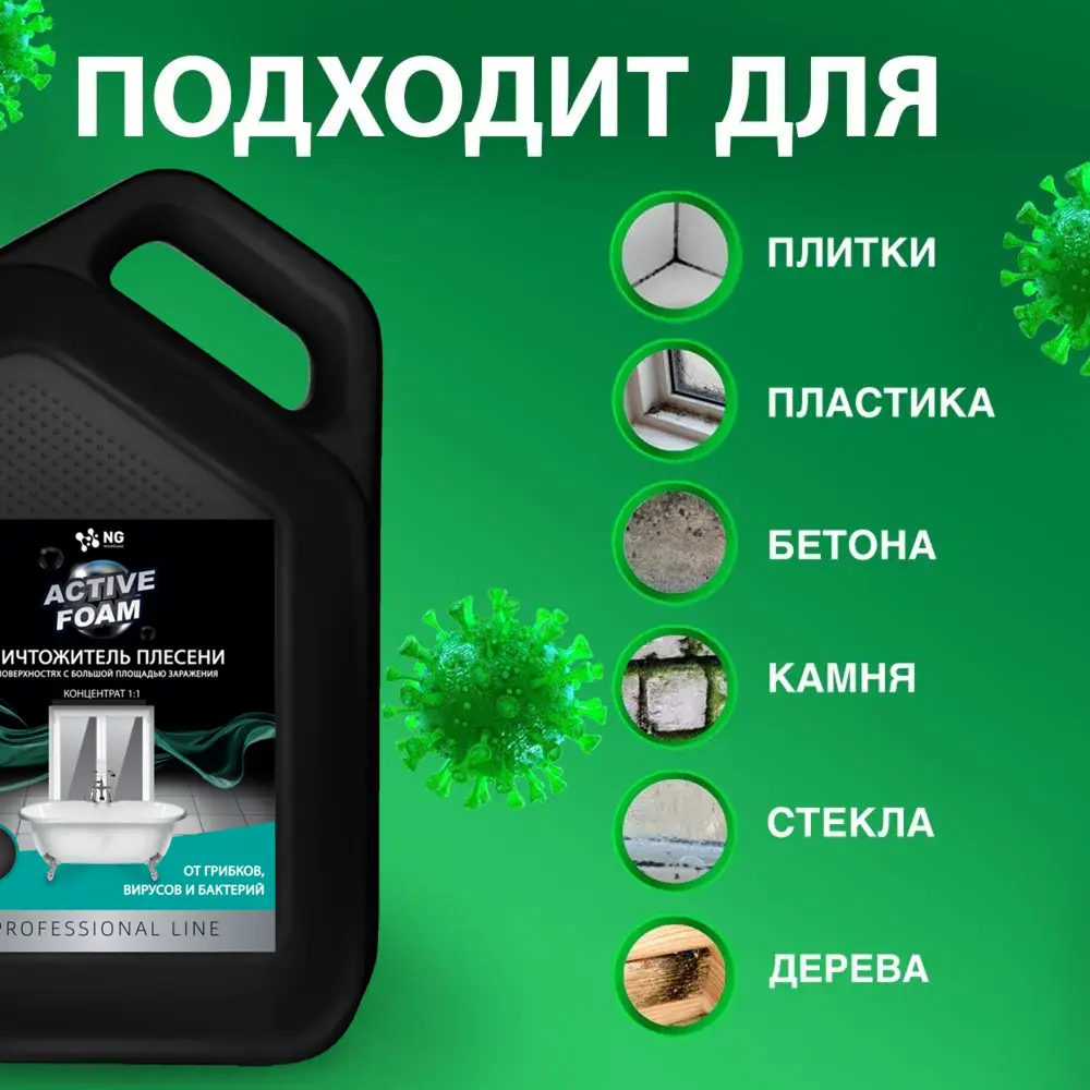 Фото 3 Средство против плесени Novelguard NG Active Foam щелочное 3 л Фото 3 Средство против плесени Novelguard NG Active Foam щелочное 3 л