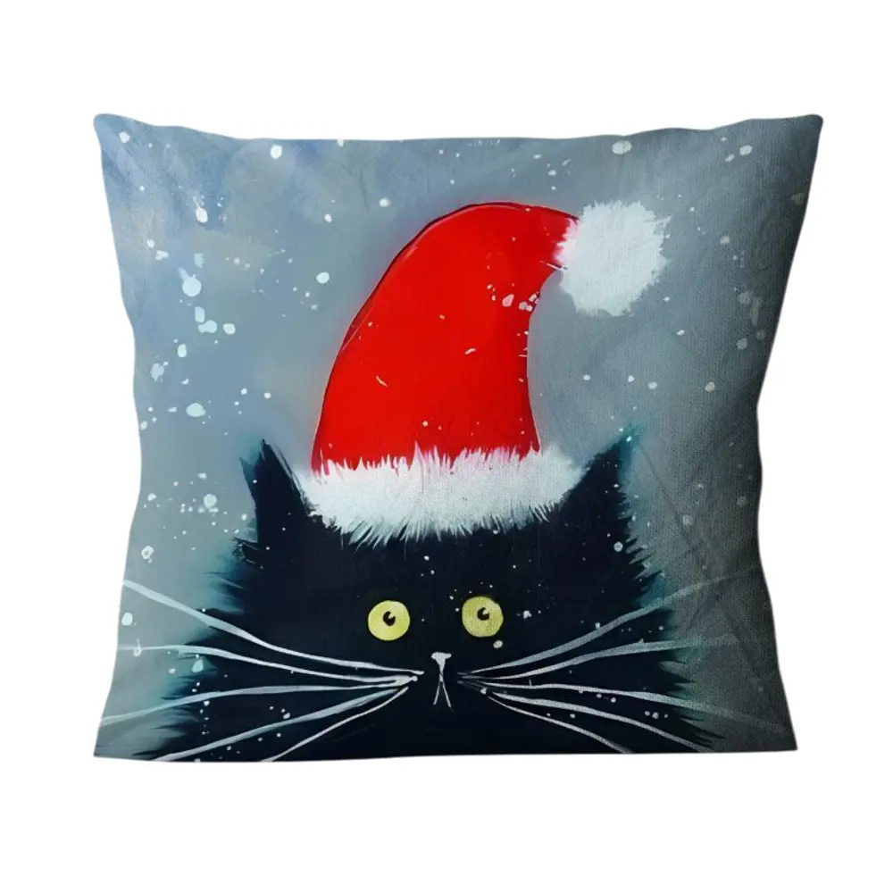 Фото Подушка декоративная Zaberite Кот Персик в новогоднюю ночь 4526, 40x40 см Фото Подушка декоративная Zaberite Кот Персик в новогоднюю ночь 4526, 40x40 см