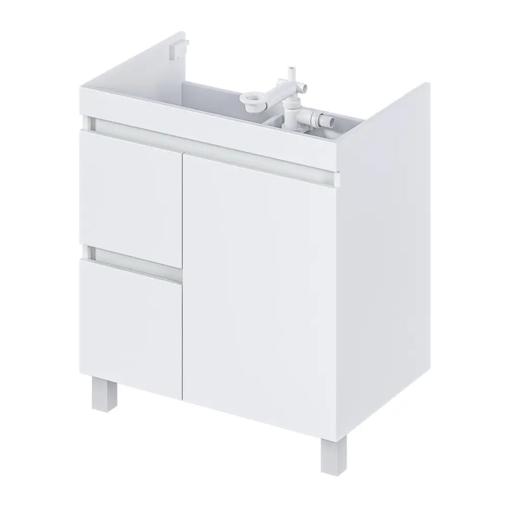 Фото 7 Тумба под раковину в ванную напольная 1Marka Cube 75 см цвет белый Фото 7 Тумба под раковину в ванную напольная 1Marka Cube 75 см цвет белый