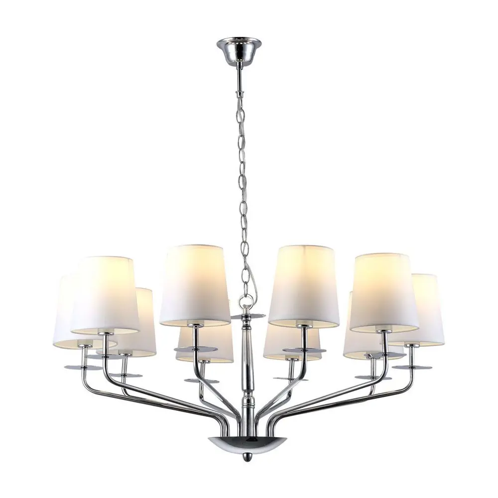Фото Люстра подвесная Arte Lamp A1048LM-10CC, 10 ламп, цвет серый Фото Люстра подвесная Arte Lamp A1048LM-10CC, 10 ламп, цвет серый