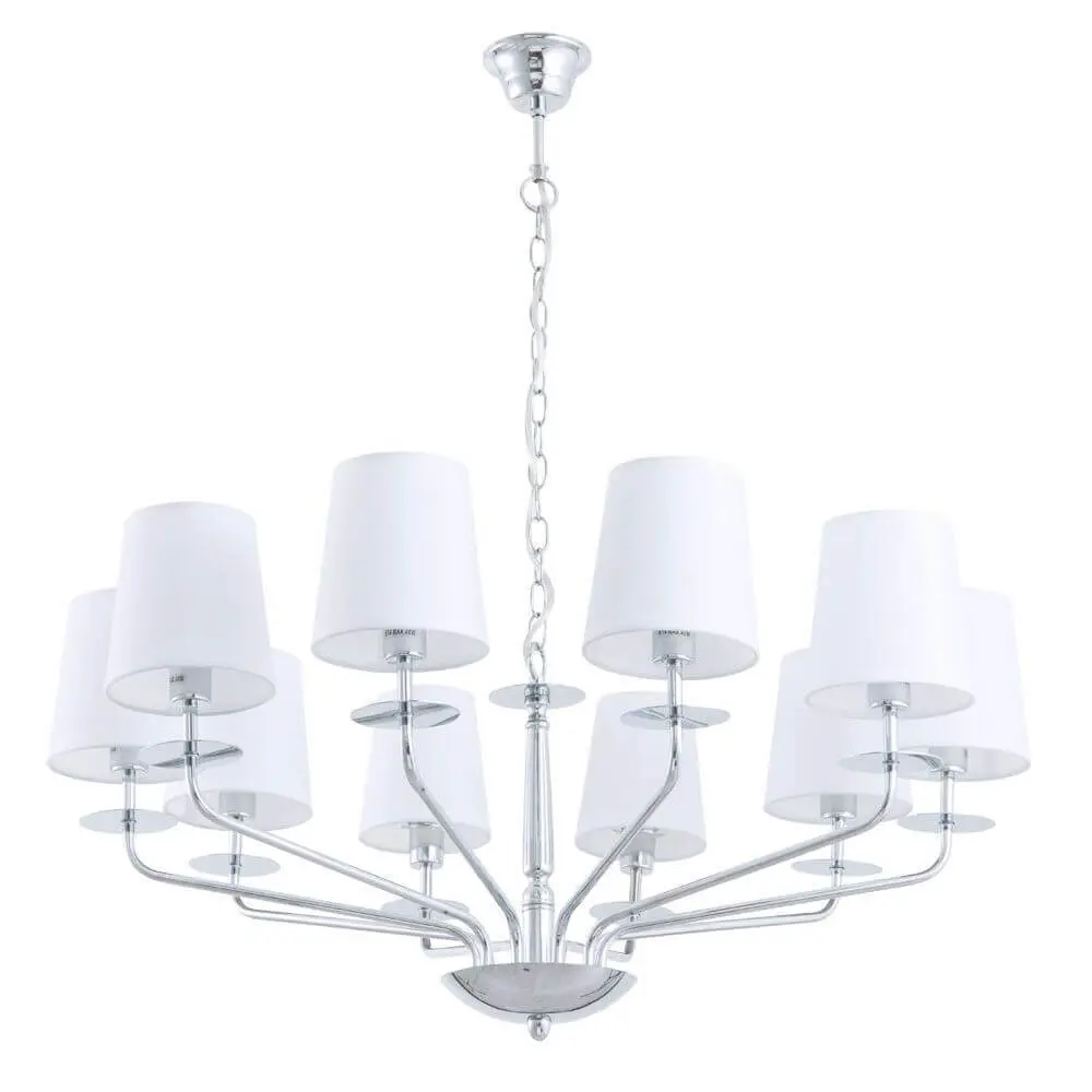 Фото 2 Люстра подвесная Arte Lamp A1048LM-10CC, 10 ламп, цвет серый Фото 2 Люстра подвесная Arte Lamp A1048LM-10CC, 10 ламп, цвет серый
