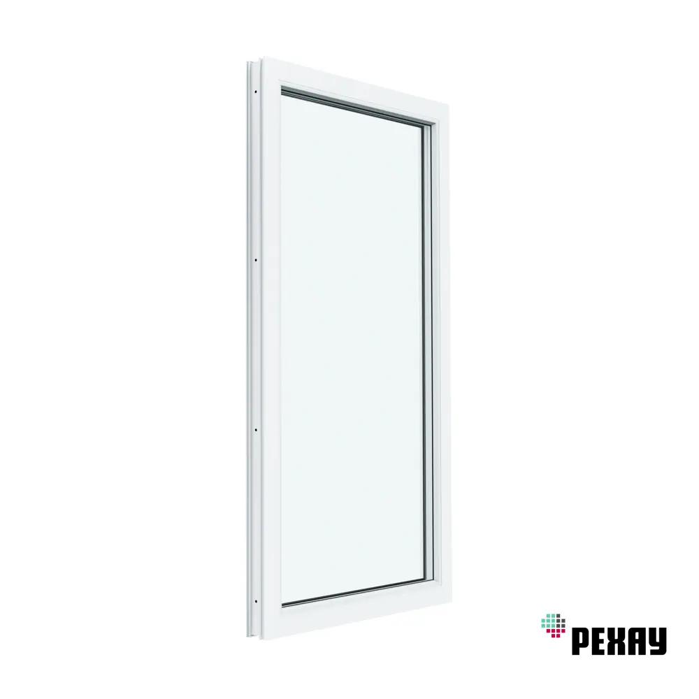 Фото Окно ПВХ глухое 100x80см Rehau Blitz двухкамерный стеклопакет Фото Окно ПВХ глухое 100x80см Rehau Blitz двухкамерный стеклопакет