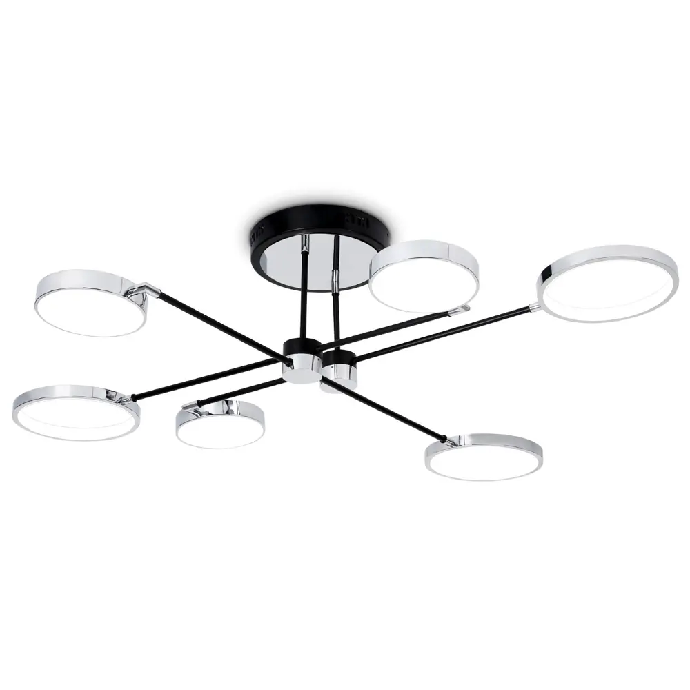 Фото Люстра потолочная светодиодная Ambrella light Fl5155 с пультом управления 32 м² регулируемый белый свет цвет черный Фото Люстра потолочная светодиодная Ambrella light Fl5155 с пультом управления 32 м² регулируемый белый свет цвет черный
