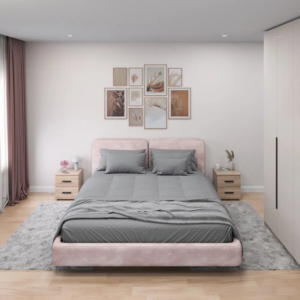 Фото 5 Тумба прикроватная Letta 40x44.5x38.6 см 2 ящика ЛДСП цвет дуб сонома Фото 5 Тумба прикроватная Letta 40x44.5x38.6 см 2 ящика ЛДСП цвет дуб сонома