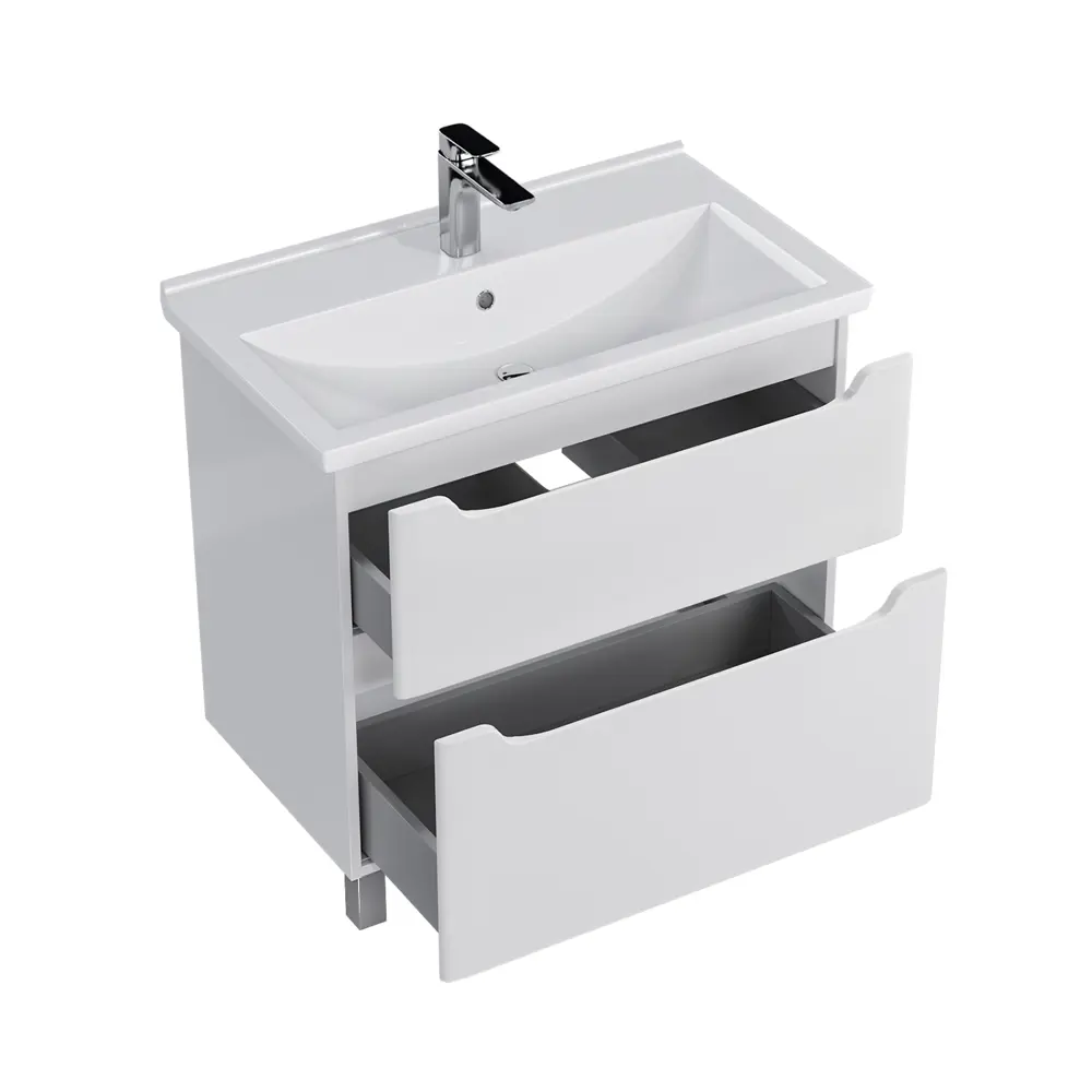 Фото Тумба с раковиной RUVANN BELLO 80 раковина Фест 80 в ванную напольная цвет белый Фото Тумба с раковиной RUVANN BELLO 80 раковина Фест 80 в ванную напольная цвет белый