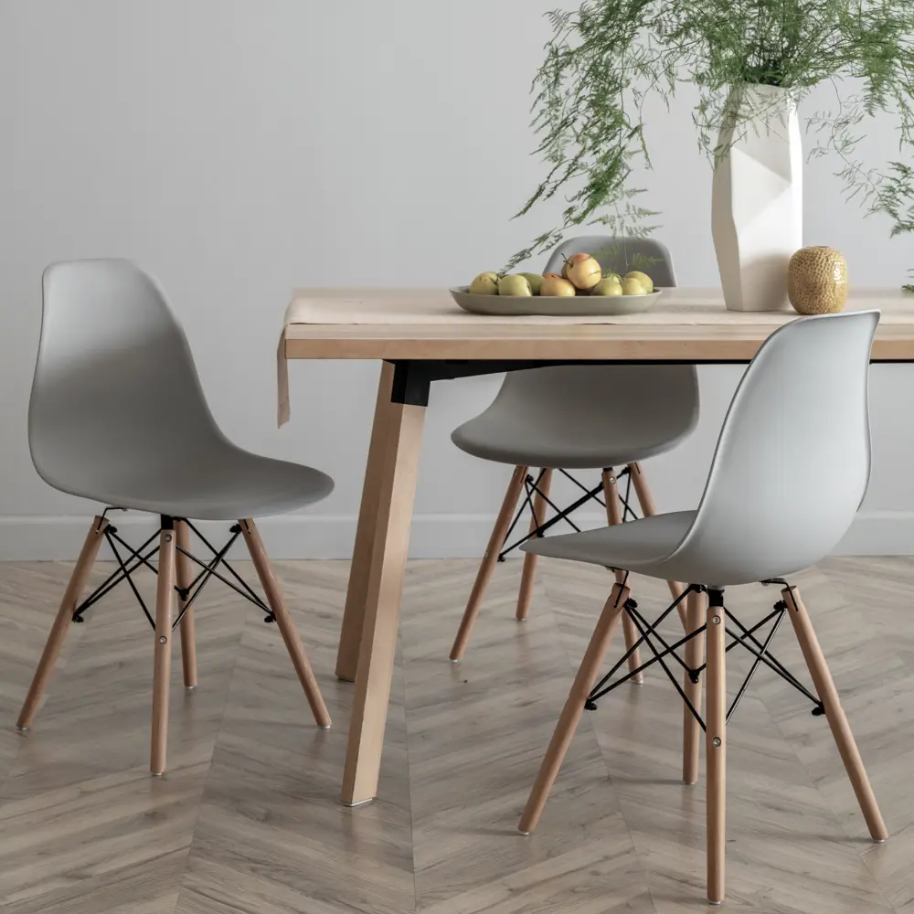 Фото 5 Комплект стульев 4 шт Ridberg Dsw eames 46x80x40 см пластик цвет серый