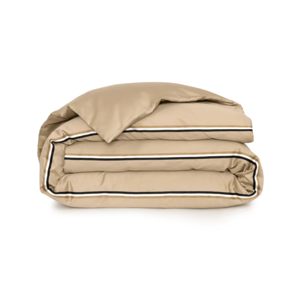 Фото 4 Комплект постельного белья евро Boss Linea Beige 33294 с пододеяльником 220х240 см сатин