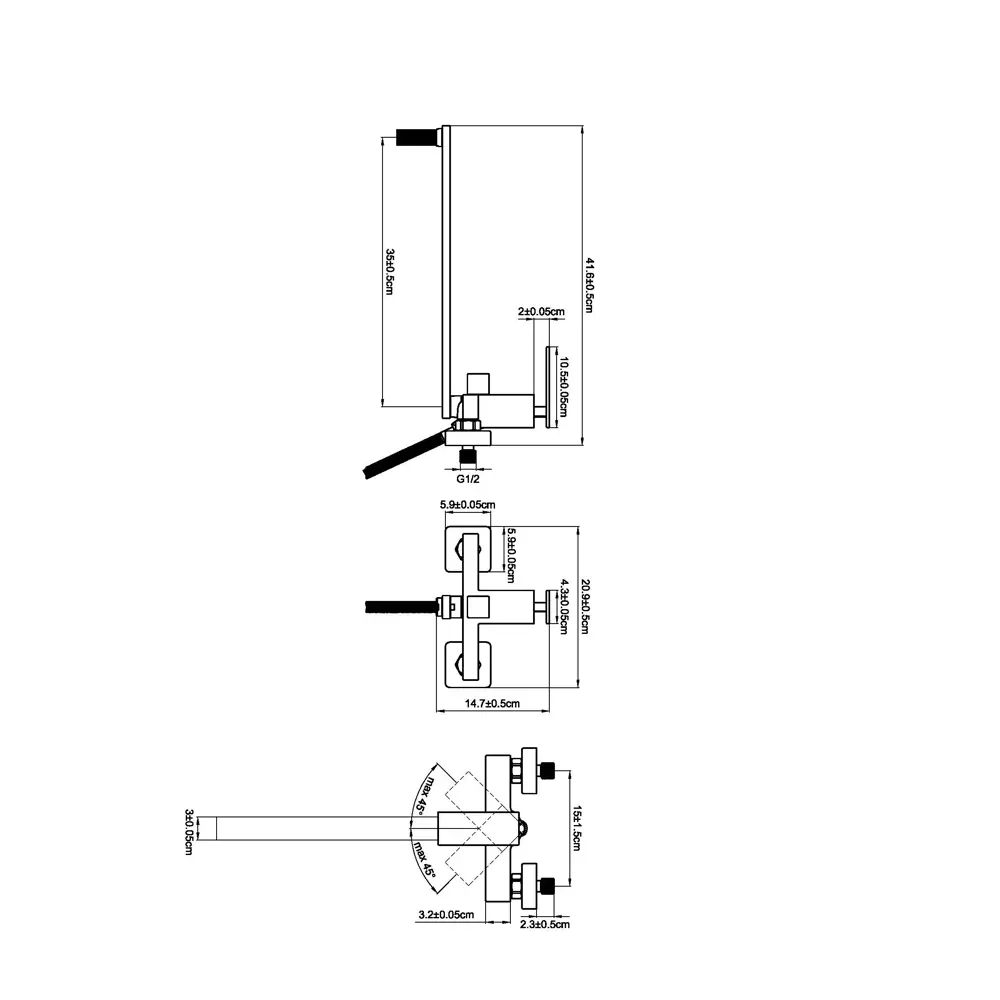 Фото 7 Смеситель для ванны KONSENSA Прато однорычажный универсальный с лейкой и шлангом цвет черный матовый Фото 7 Смеситель для ванны KONSENSA Прато однорычажный универсальный с лейкой и шлангом цвет черный матовый